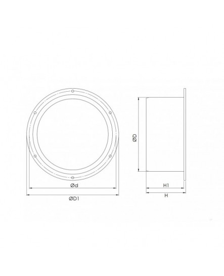 Фланец вентиляционный пластмассовый, ø100мм Europlast VF100