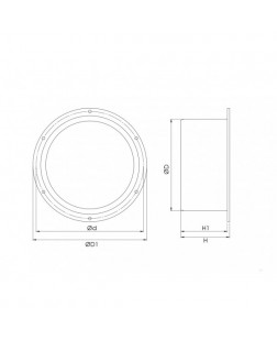 Фланец вентиляционный пластмассовый, ø125мм Europlast VF125