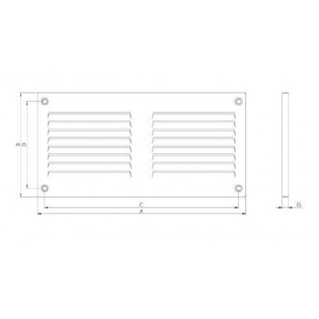 Решетка металлическая, Europlast MR2020Zn (200x200mm), оцинкованная 2