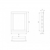 Ревизионный люк пластмассовый, Europlast PL1515A (150x150mm) антрацит