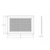 Решітка пластмасова, Europlast VR1515M (150x150mm) чорна