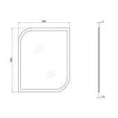 Дзеркало Qtap Scorpio 550х695 White QT147850701W