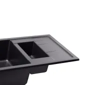 Кухонна мийка з додатковою чашею Qtap CS 7648 Beton (QT7648BET502)