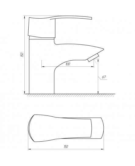 Змішувач для умивальника Globus Lux QUEENSLAND GLQU-101