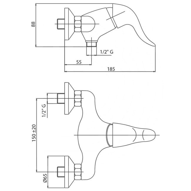 Смеситель для душа Bianchi Europe ESDEUR200503600CRM 2