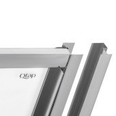 Душевая дверь в нишу Qtap Unifold CRM208.C4 78-81x185 см, стекло Clear 4 мм, покрытие CalcLess