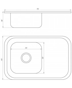 Мойка кухонная Mira MR 7549 D Decor