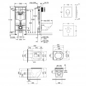 Набор инсталляция 4 в 1 Grohe Rapid SL 38722001 + унитаз с сиденьем Qtap Robin QT13332141ERW