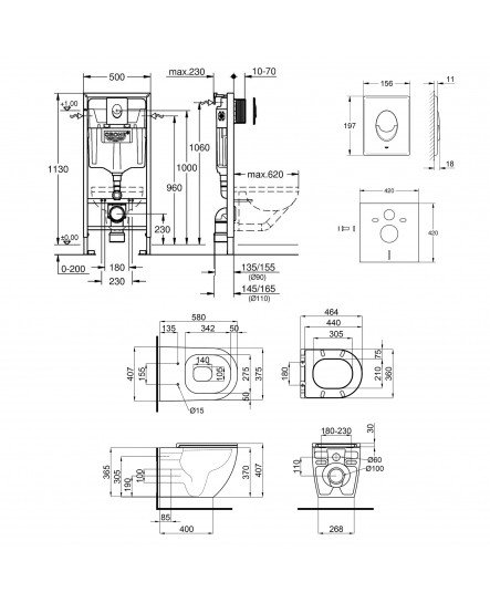 Набор инсталляция 4 в 1 Grohe Rapid SL 38722001 + унитаз с сиденьем Qtap Robin QT13332141ERW