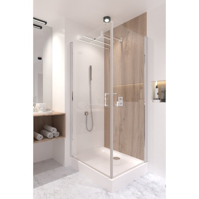 Душевая кабина Qtap Gemini CRM1018RC6 100х80 см, стекло Clear 6 мм без поддона Душевая кабина Qtap Gemini CRM1018RC6 100х80 см, стекло Clear 6 мм без поддона