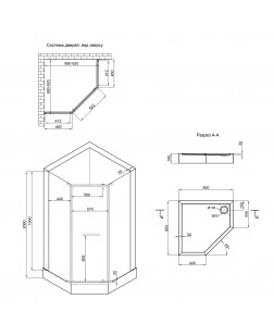 Душевая кабина Lidz Dozorca SC90x90.CRM.LOW.TR, с поддон Diament