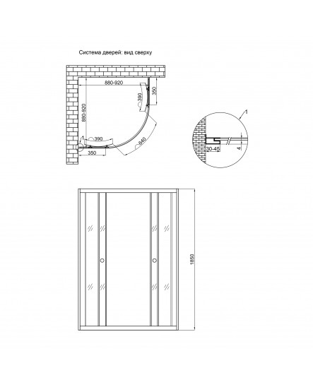 Душова кабіна Lidz Wieza SC90x90.SAT.LOW.L, скло Linie 4 мм без піддона