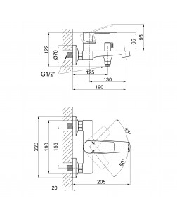 Змішувач для ванни Qtap Vitkov 3019104GC