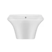 Раковина подвесная моноблок Qtap Crow 600х430х385 White с донным клапаном QT0511G835W