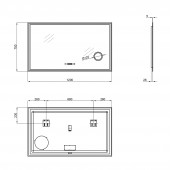 Зеркало Qtap Stork 1200х700 с LED-подсветкой QT1578142270120W