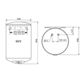 Водонагрівач Tesy Anticalc 100 л, сухий ТЕН 2х1,2 кВт (GCV1004424DB14TBR) 304901