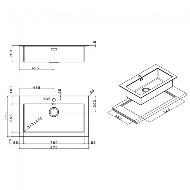 Кухонная мойка Apell Pura PUG861IBC Brushed