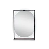Дзеркало Qtap Taurus 600х850х1400 Black/Whitish oak з LED-підсвічуванням