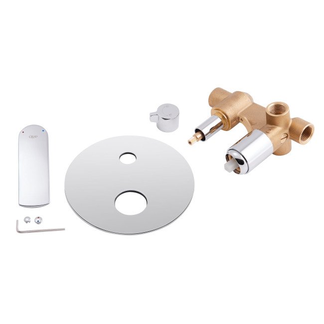 Смеситель скрытого монтажа для душа Qtap Kralovice 6229103GC на два потребителя Смеситель скрытого монтажа для душа Qtap Kralovice 6229103GC на два потребителя