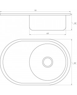 Мойка кухонная Mira MR 7750 D Decor 0.6