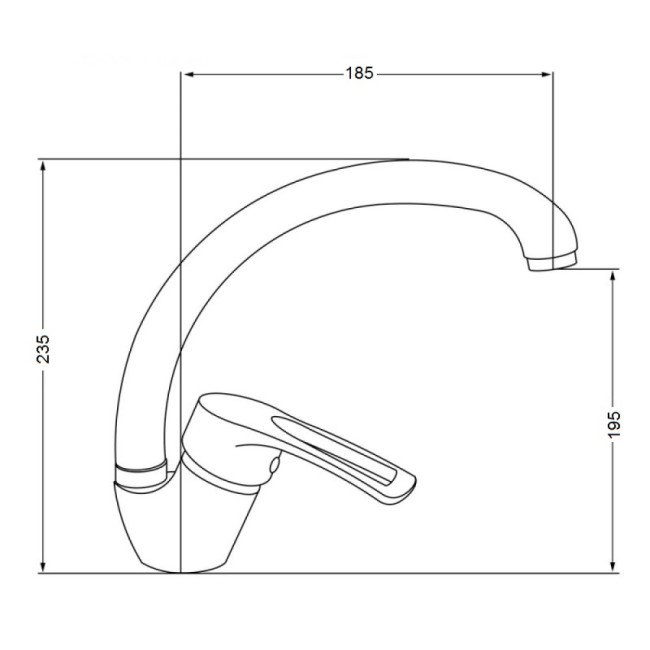 Смеситель для кухни GF (WHI)S-04-008F 2