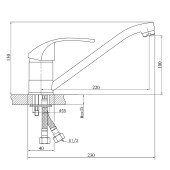 Смеситель для кухни SW Gromix 002 Смеситель для кухни SW Gromix 002