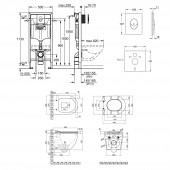 Набор инсталляция 4 в 1 Grohe Rapid SL 38722001 + унитаз с сиденьем Qtap Robin QT1333046ERMB