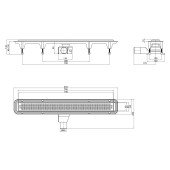 Трап Qtap Aquarius BLA50800304 линейный с комбинированным затвором и нержавеющей решеткой Трап Qtap Aquarius BLA50800304 линейный с комбинированным затвором и нержавеющей решеткой