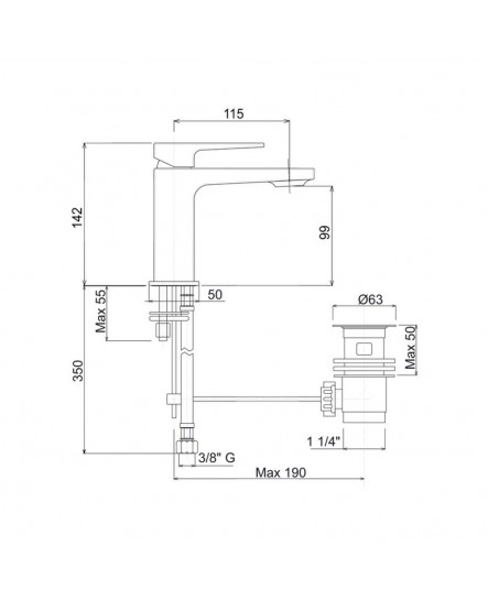 Смеситель для раковины Bianchi Jump LVBJUM2002065IMCRM