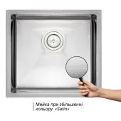 Кухонна мийка Qtap D4843 2.7/1.0 мм Satin (QTD484310)
