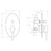 Змішувач прихованого монтажу для душу Bianchi Over INDOVR2010CRM для двох споживачів Змішувач прихованого монтажу для душу Bianchi Over INDOVR2010CRM для двох споживачів