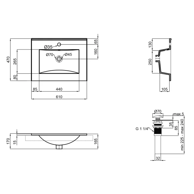 Раковина Qtap Albatross New 600x470х180 White с донным клапаном QT0111750660W 2 Раковина Qtap Albatross New 600x470х180 White с донным клапаном QT0111750660W 2