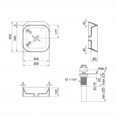 Раковина-чаша Qtap Scorpio 350х390х120 White с донным клапаном QT14112241W