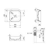 Раковина-чаша Qtap Scorpio 350х390х120 White с донным клапаном QT14112241W
