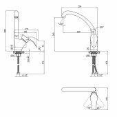 Смеситель для кухни Qtap Eris СRM 007F Смеситель для кухни Qtap Eris СRM 007F