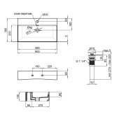 Раковина Qtap Nando K 600х355х125 White с донным клапаном QT12117060KW