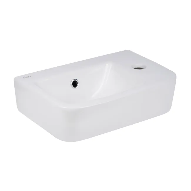 Раковина Qtap Tern 375х245х135 White с донным клапаном QT171110100RW