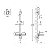 Штанга для душу Lidz (CRM) 49 40 019 з мильницею Штанга для душу Lidz (CRM) 49 40 019 з мильницею