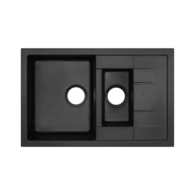 Кухонная мойка с дополнительной чашей Qtap CS 7648 Black (QT7648BLA404) Кухонная мойка с дополнительной чашей Qtap CS 7648 Black (QT7648BLA404)