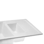Кухонная мойка с дополнительной чашей Qtap CS 7648 White (QT7648WHI650)