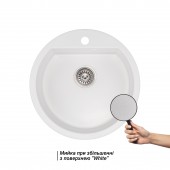 Кухонная мойка Qtap CS D510 White (QTD510WHI650)