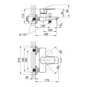 Змішувач для ванни Qtap Planice 3015107DC