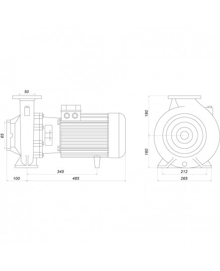 Насос моноблочный IR 50-160NA 9,2 кВт SAER (90 м3/час, 44 м)