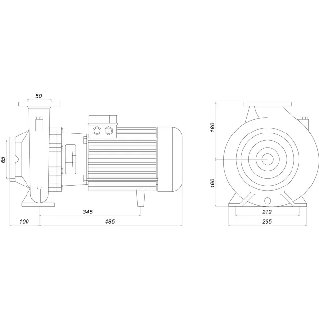 Насос моноблочный IR 50-160NA 9,2 кВт SAER (90 м3/час, 44 м)