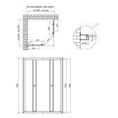 Душова кабіна Qtap Presto New CRM1099SC5 1900х900х900 мм, скло Clear, без піддона