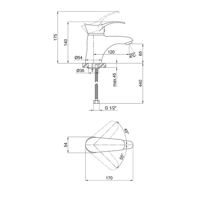 Змішувач для раковини Qtap Eris СRM 001 2