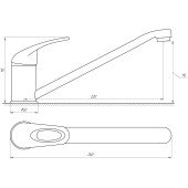 Змішувач для кухні CRISTAL SMART GSM-103 SATIN