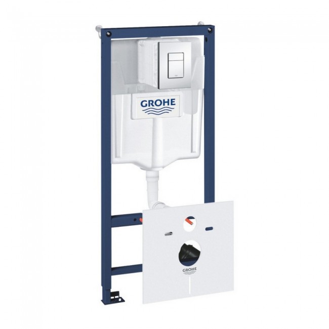 Набор инсталляция 5 в 1 Grohe Rapid SL 38827000 + унитаз с сиденьем Qtap Crow QT05335170W