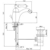 Змішувач для біде Bianchi Liberty BIDLIB2003034IACRM Змішувач для біде Bianchi Liberty BIDLIB2003034IACRM