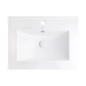 Комплект Qtap Albatross 605х725х460 White тумба підвісна +  раковина урізна